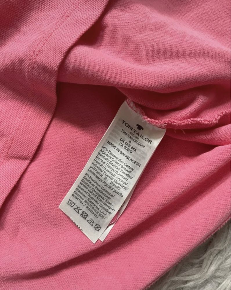 różowa koszulka polo polówka tshirt tom tailor S stan idealne