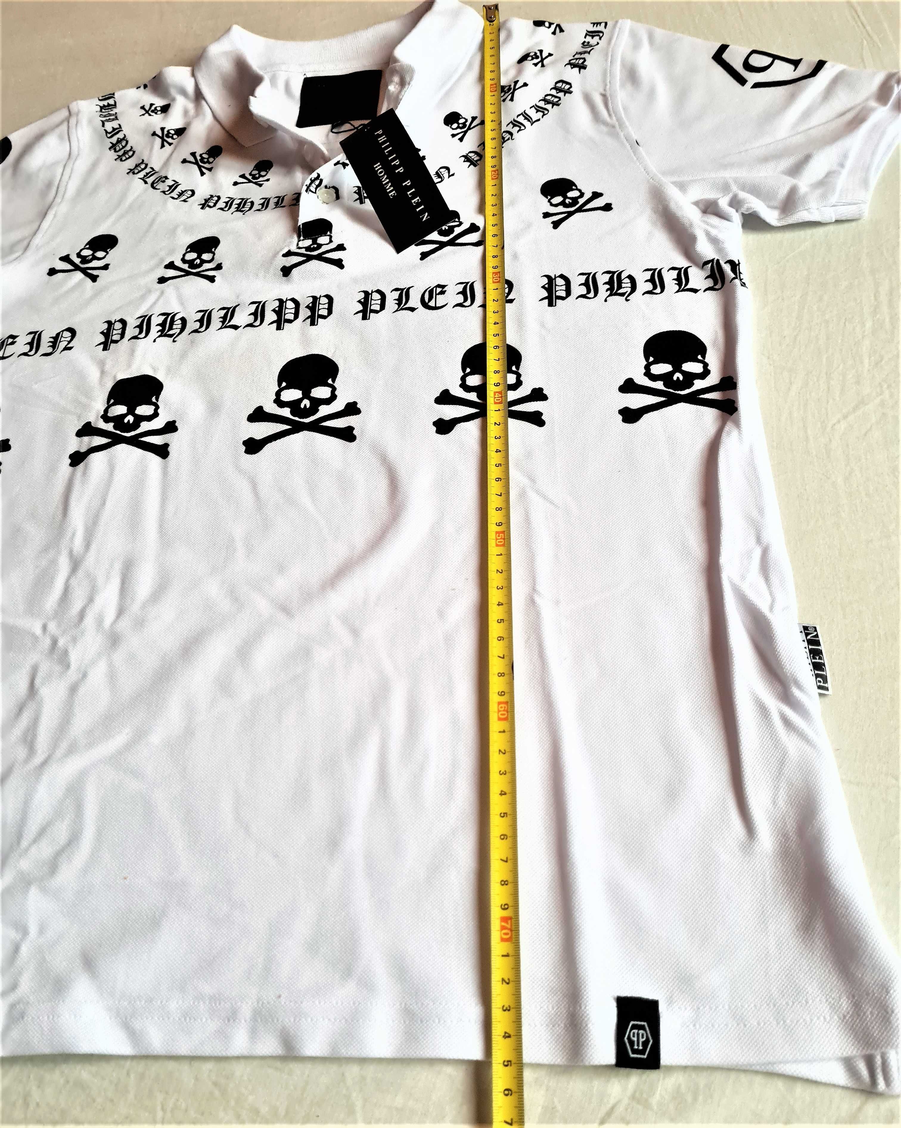 Nowa koszulka POLO PHILIPP PLEIN CZACHA BIAŁA okazja na lato XL