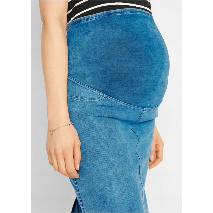 bonprix  dopasowana ołówkowa elastyczna jeansowa spónica ciążowa 40-42