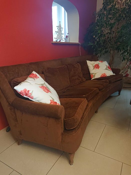 Kanapa sofa brązowa retro vintage