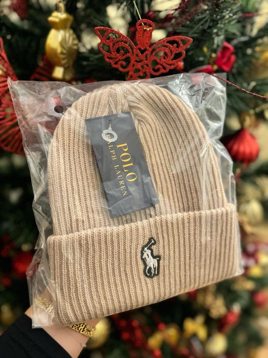 Czapka zimowa „polo Ralph Lauren” beżowa