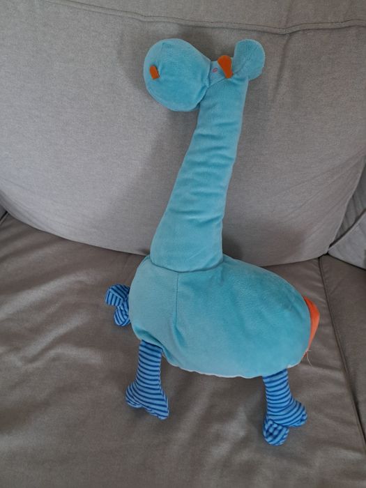Żyrafa niebieska maskotka pluszak dinozaur Ikea wys.ok.50 cm.