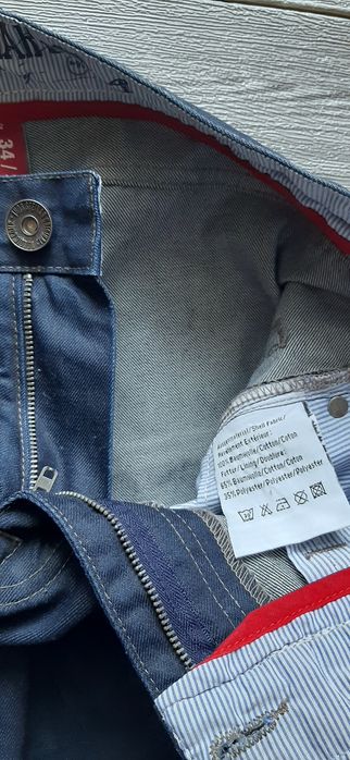 Thor Steinar spodnie jeansowe jeansy męskie proste granatowe M L 34/32