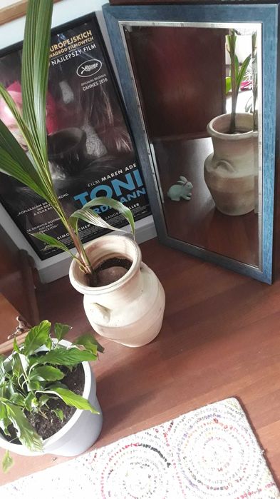 Lustro drewniana rama faza fazowane duże