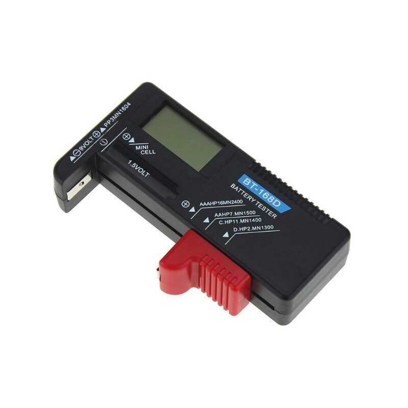 Универсальный цифровой/электронный тестер заряда батареек АА, ААА, 9v