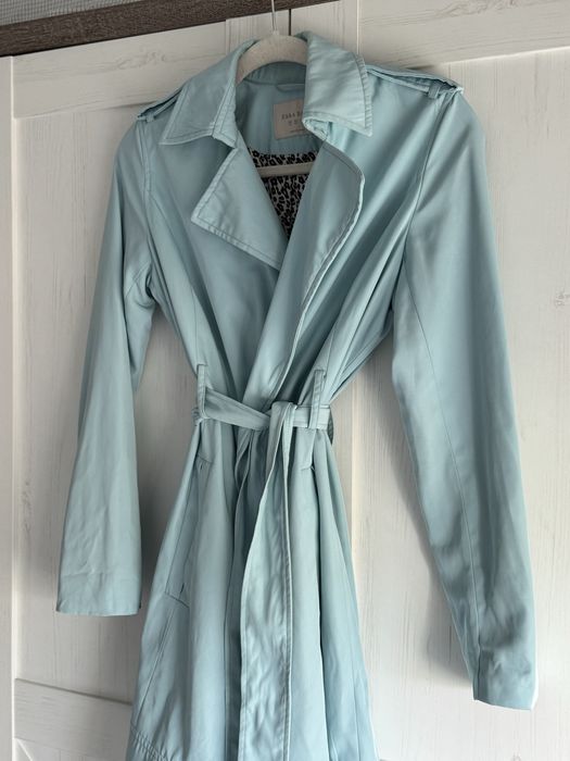 Trencz płaszcz zara niebieski