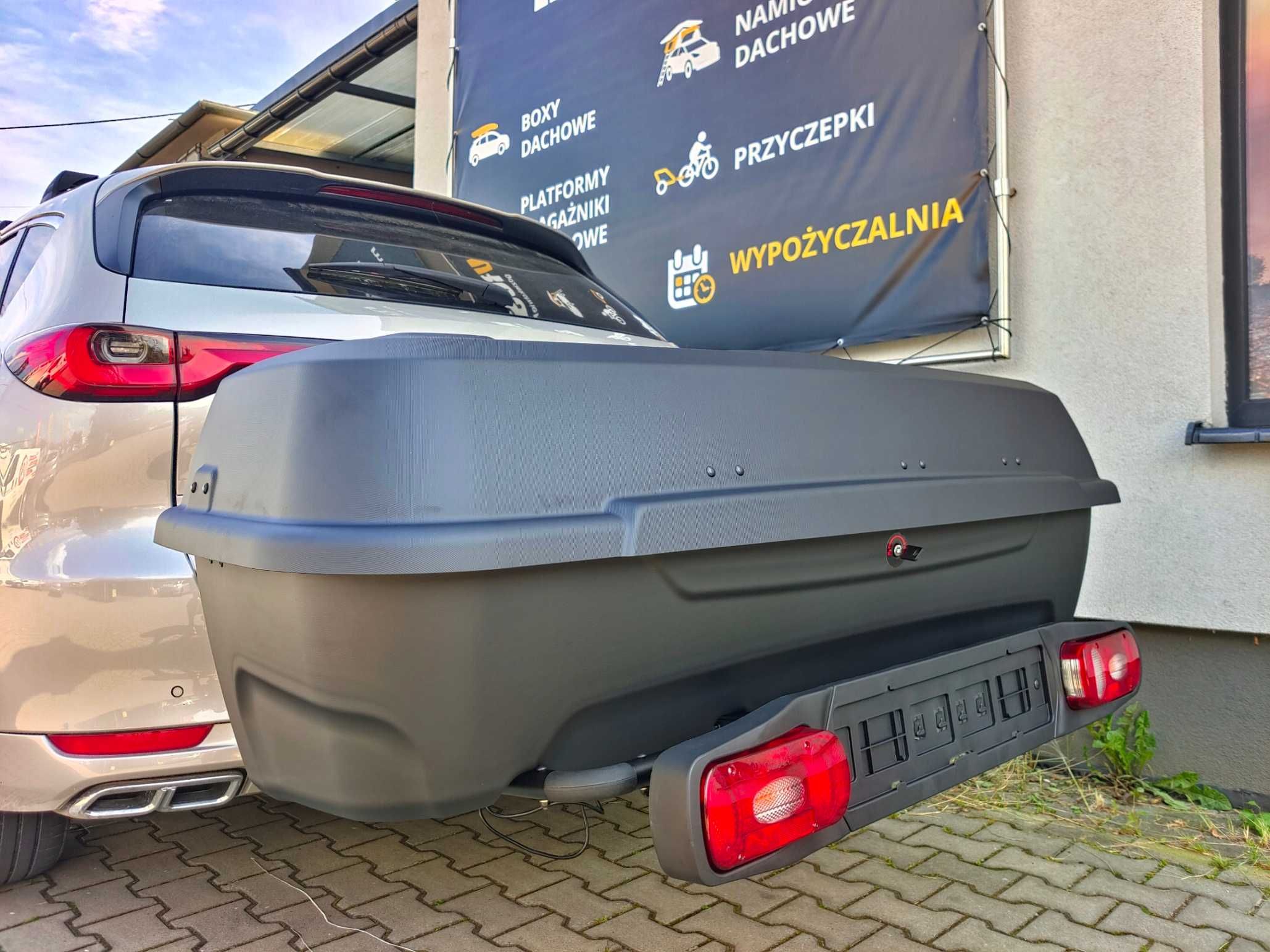 Duży box bagażowy kufer na hak 410 l na platformę Modula Re-Cargo