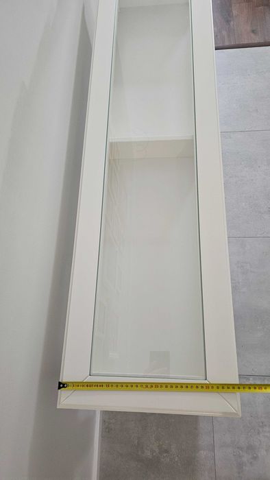 Konsola IKEA Liatrop biała, szklany blat