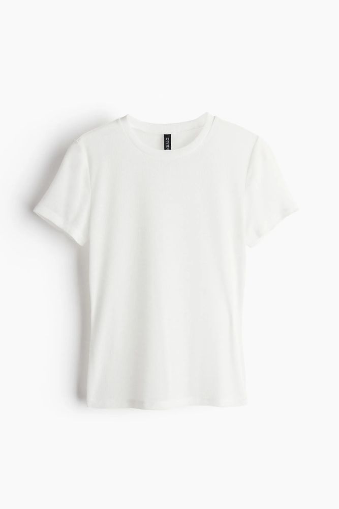 Базова біла жіноча футболка h&m