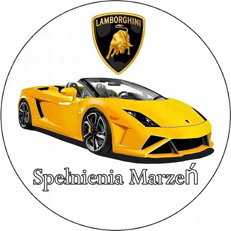 Opłatek na tort Urodziny Lamborghini Logo Auto