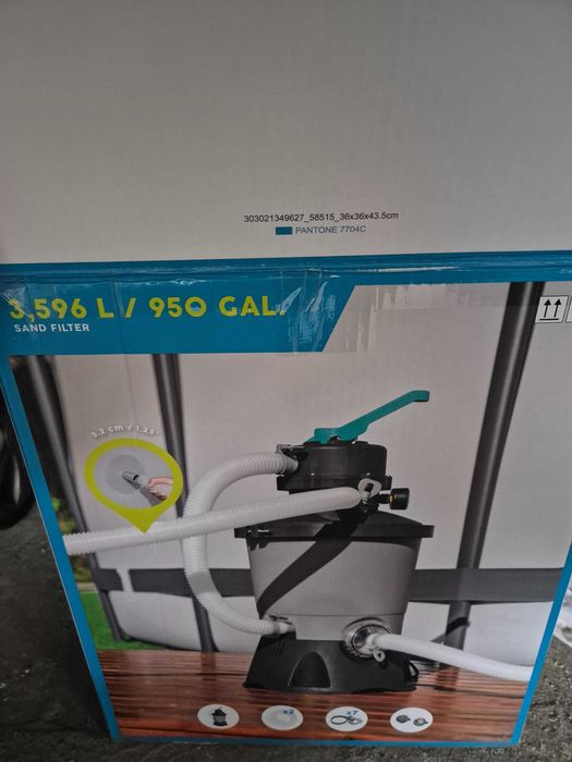 BASEN STELAŻOWY 404x201x100cm BESTWAY 56442 8w1 POMPA PIASKOWA 3596l/h