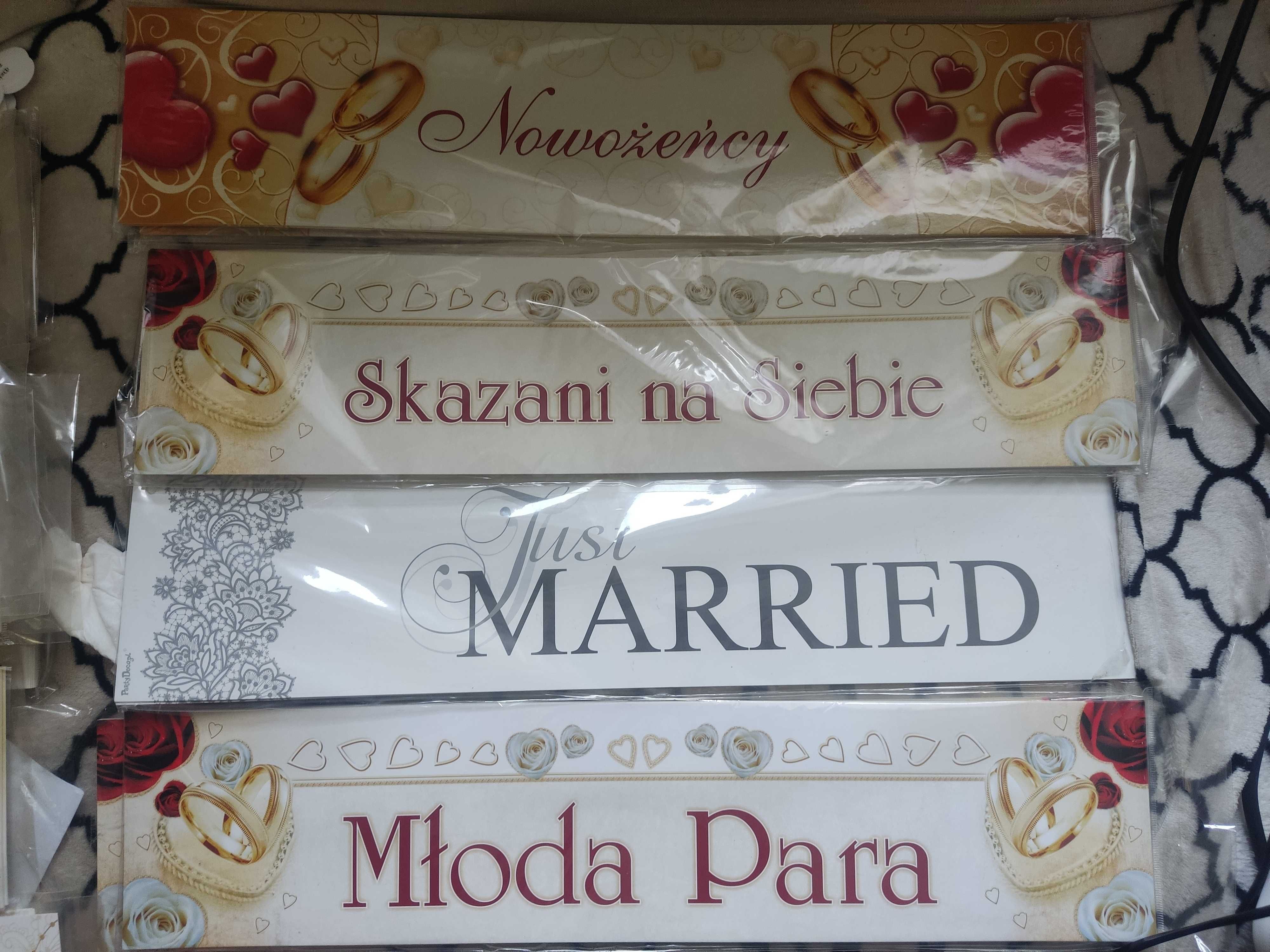 Tablice rejestracyjne ślubne weselne KOMPLET