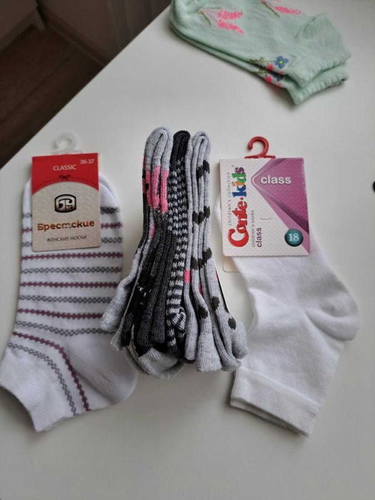 Набір 6 пар носки для дівчинки комплектом фірмові носочки р.34-36