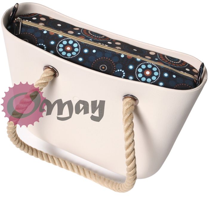 organizer OBAG MINI chocomay granatowy piasek 2 kieszenie OMAY
