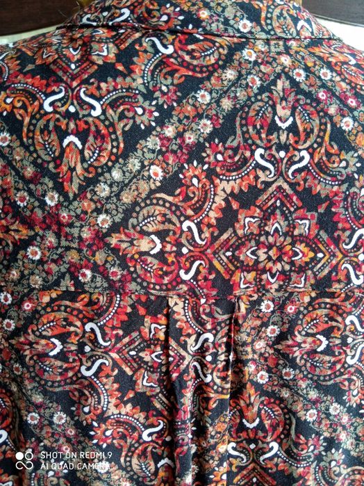 Janina bluzka koszula sukienka koszulowa boho 132cm pachy 52 54 wiskoz
