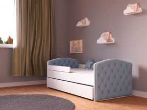NOWE Łóżko dziecięce OLA QUEEN 80x160 + MATERAC + SZUFLADA