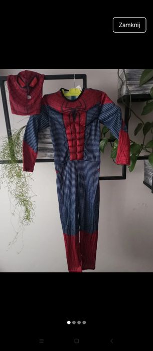Super przebranie strój karnawałowy bal przebierańców spider Man 134
