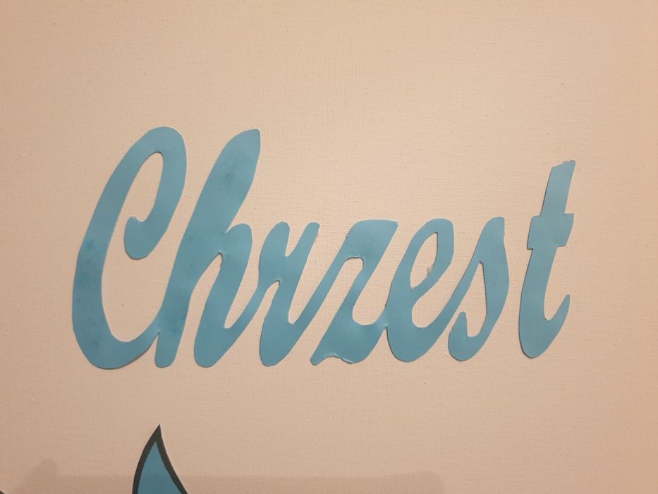 Tablica Chrzest Święty Stasia płótno 60x80cm