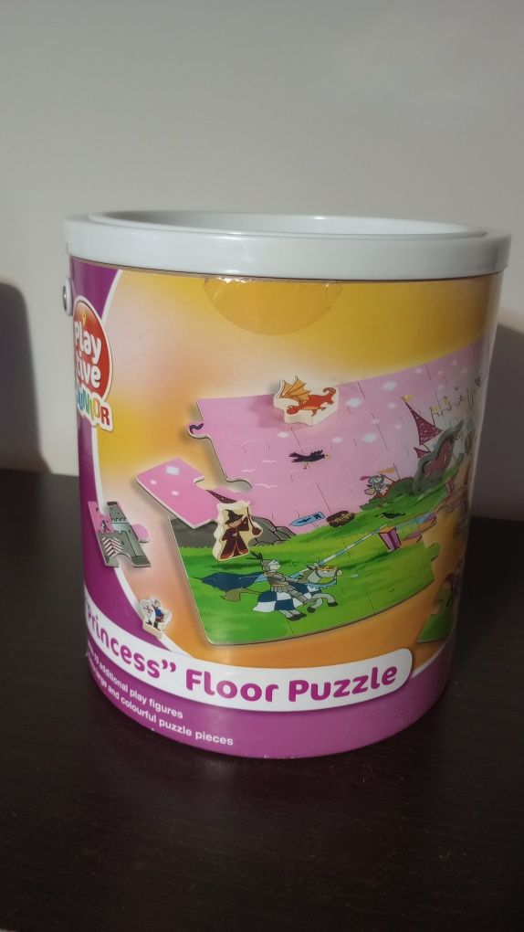 Puzzle duże wiaderko dla dziewczynki 2-5 lat