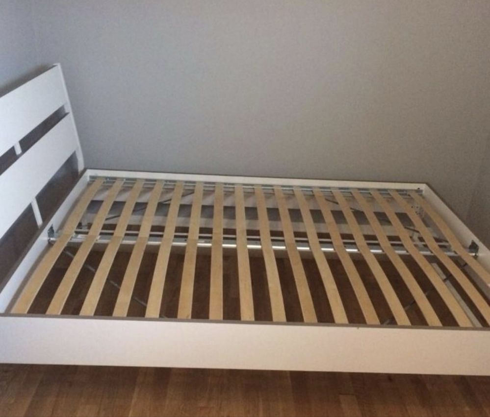 Cama ikea trysil e estrado de madeira 140x200