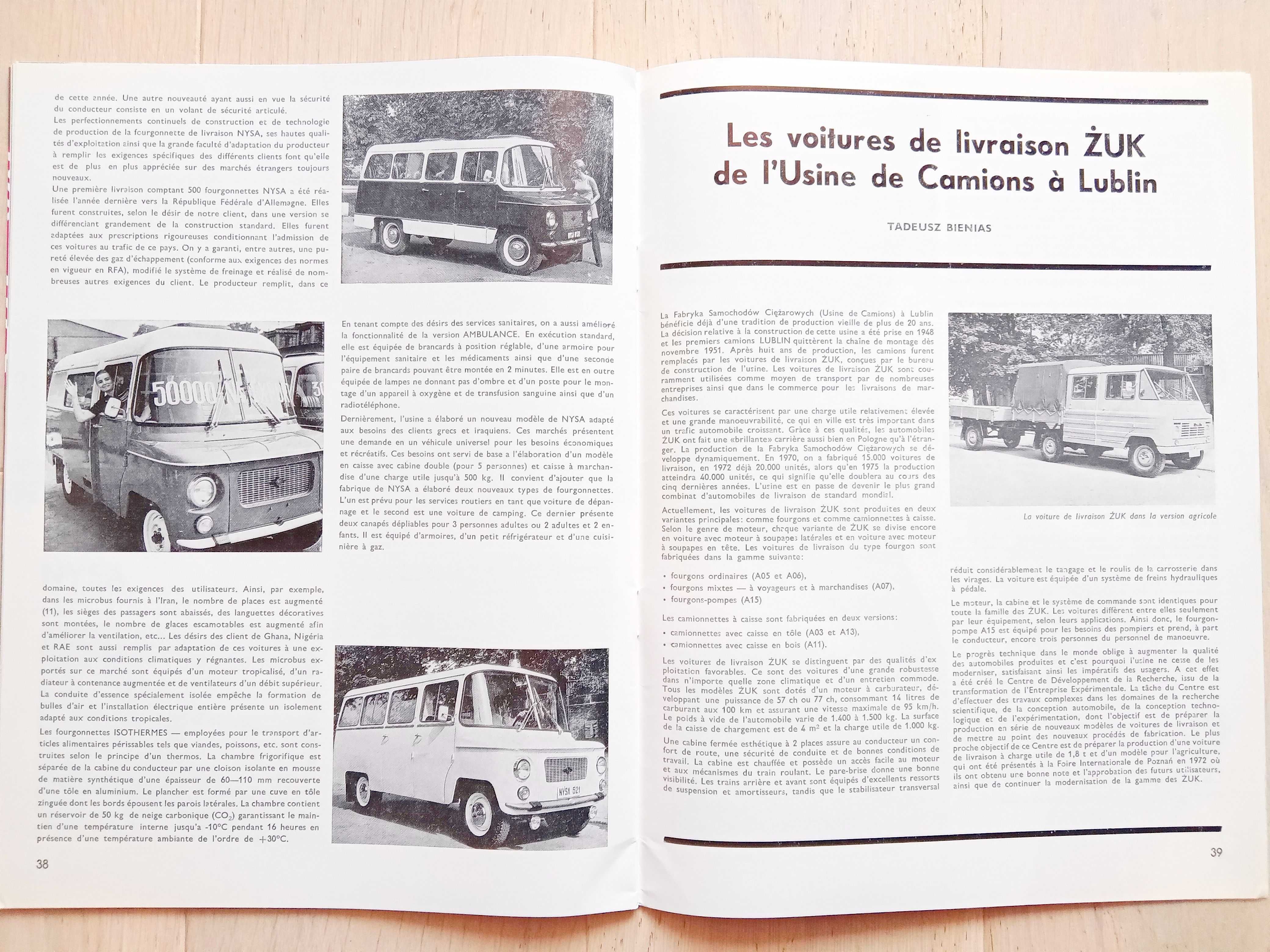 prospekt FSO Polski Fiat 125p 126p Star Jelcz Żuk Nysa / POL-MOT 1973