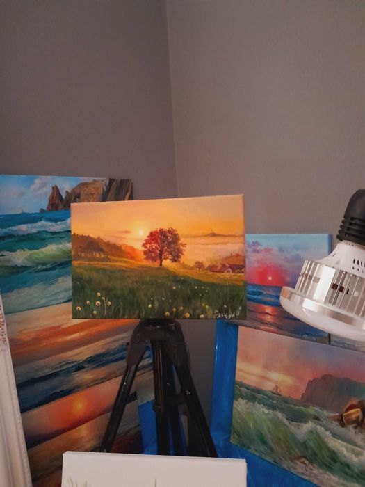 obraz olejny Magiczny świt 20*30