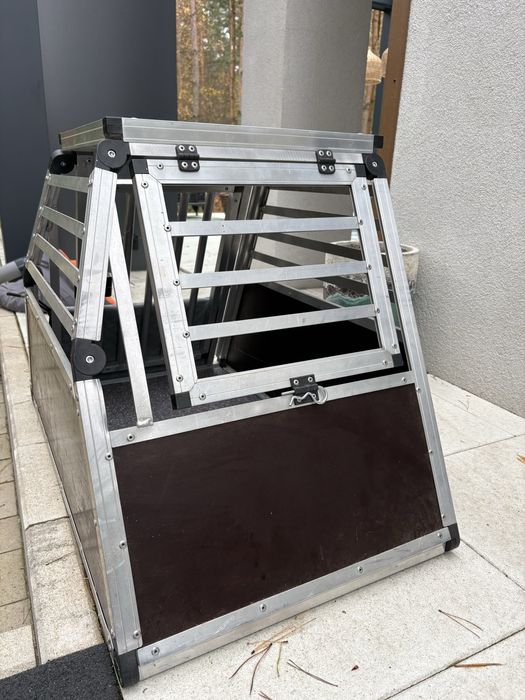 Transporter dla psa aluminiowy MDF bardzo solidny