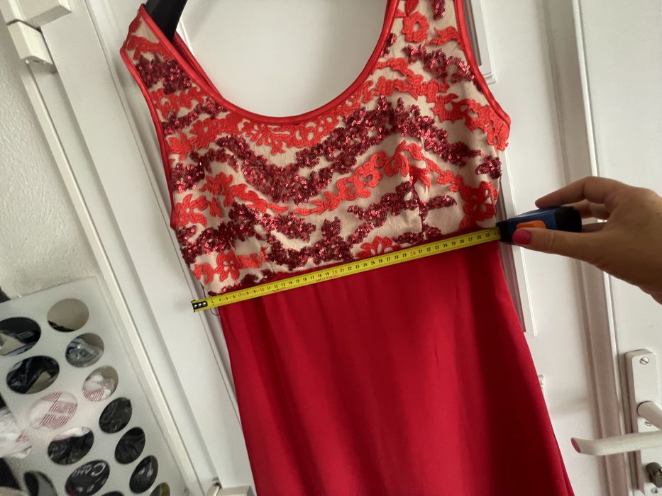 Vestido toilette vermelho