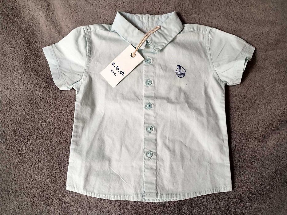 Koszula chłopięca r. 80 krótki rękaw 51015