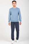 Tommy Hilfiger niebieski sweter prążek xl organic cotton