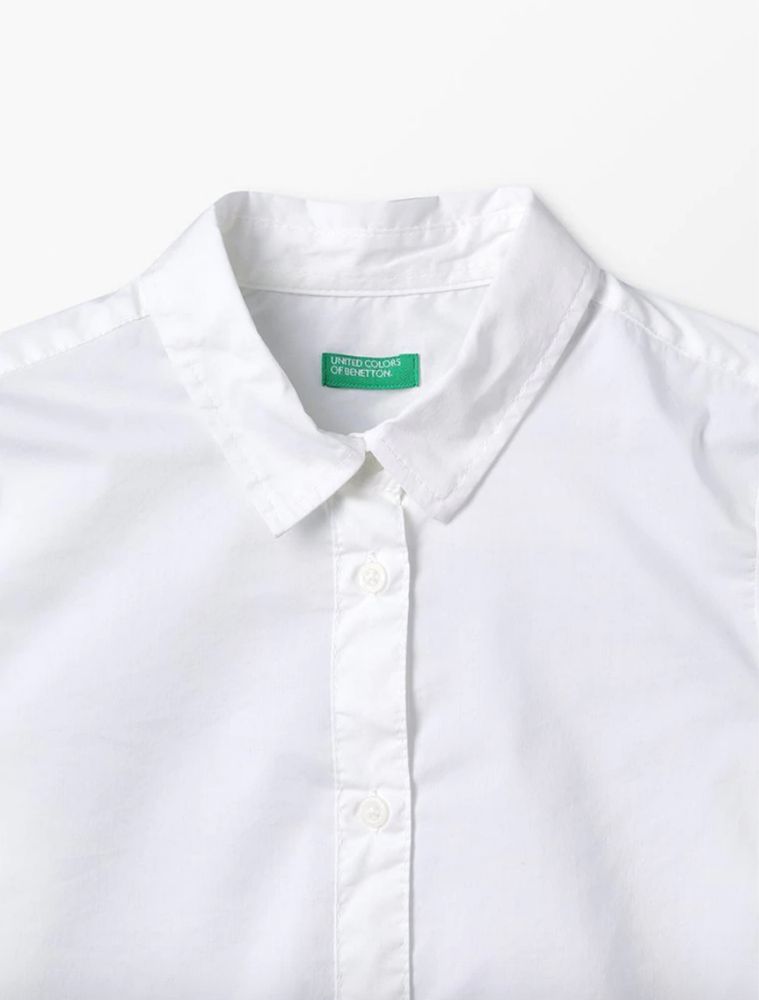 NOWA koszula Benetton złamana biel 100 3-4 lata xxs