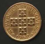 Moeda XX centavos bronze - Portugal - 1962