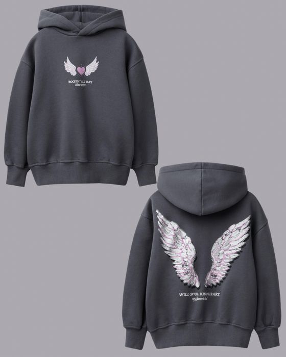 Утеплене худі з принтом Zara.