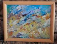 Картина художника Стегэреску Тудор. Морской берег. Рыбки. Холст. Масло