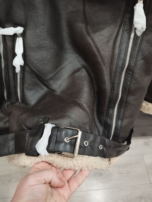 Зимова дублянка косуха. 52-56 розмір. Нова сучасна сумка у подарунок.