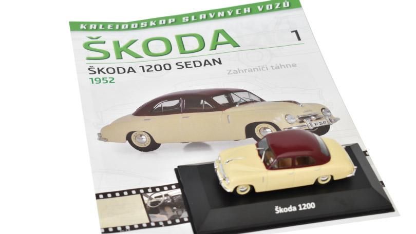 Škoda 1200 Sedan 1952 Kaleidoskop slavných vozů Skoda №1 1:43