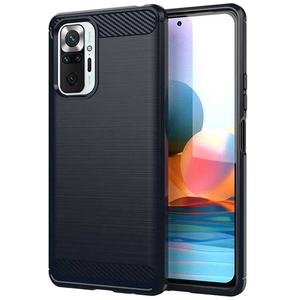 etui Carbon Case czarne do Xiaomi Redmi Note 10 Pro