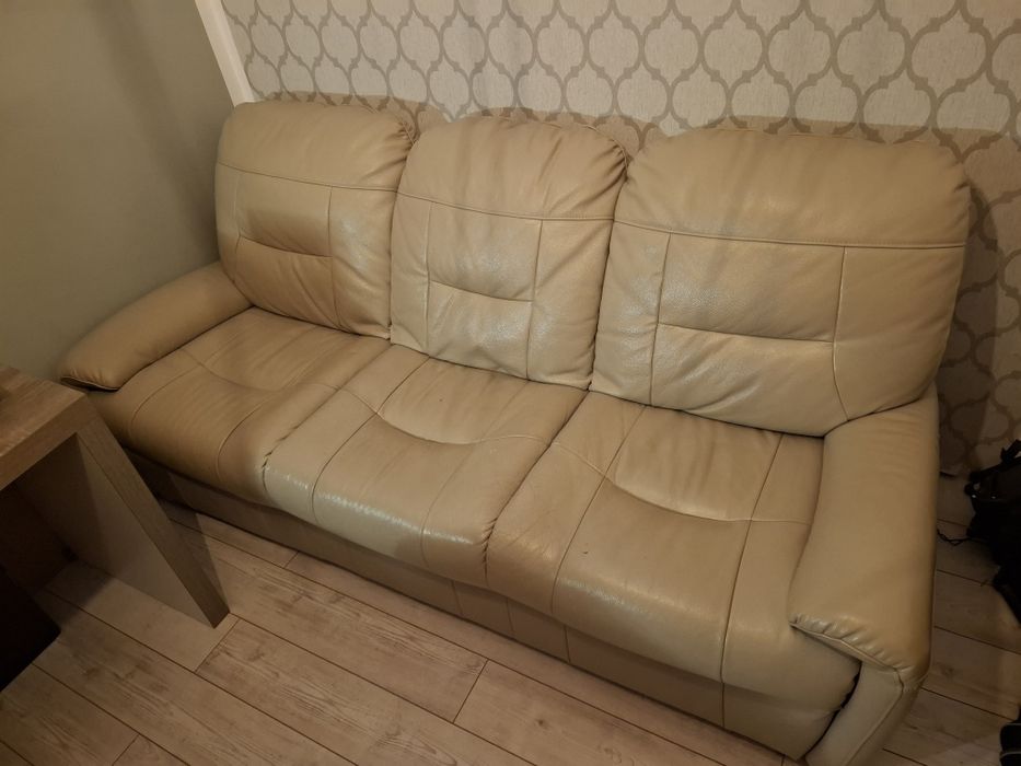 Kanapa sofa skóra skórzana