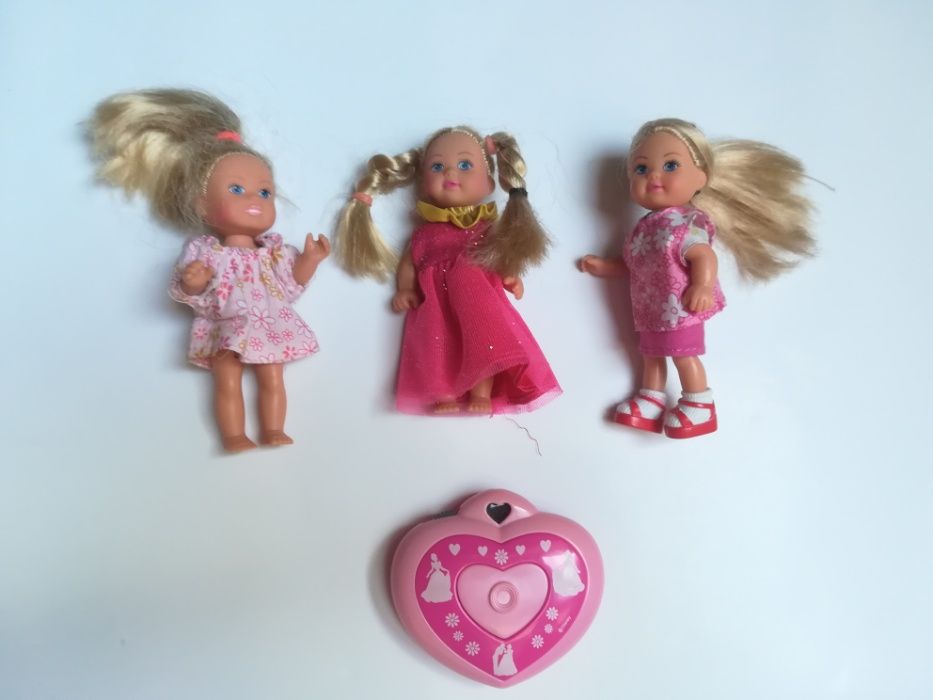 3 Lalka Barbie+ 3 małe laleczki gratis