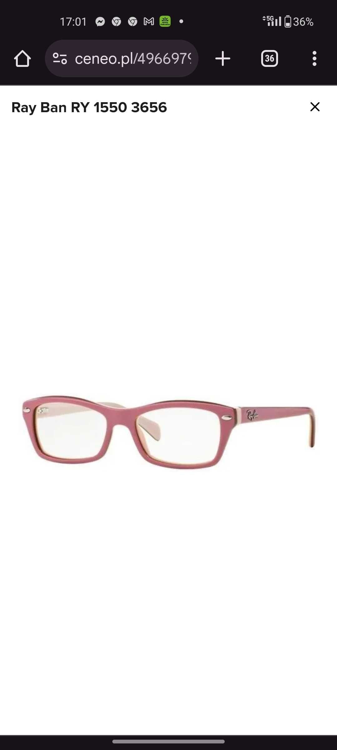 Okulary korekcyjne Ray ban dziecięce różowe