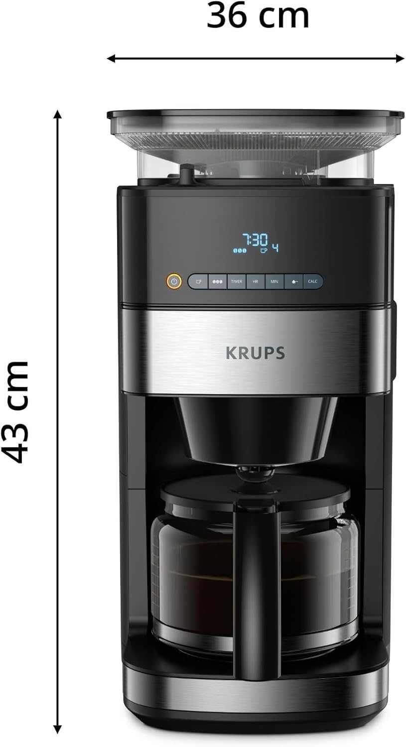 Ekspres Przelewowy KRUPS KM832810 z Wbudowanym Młynkiem 1,25 L
