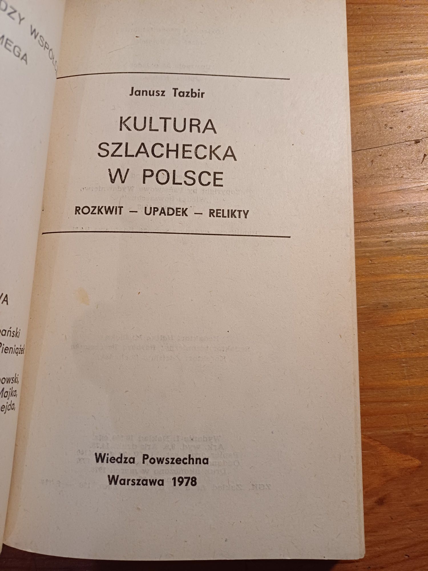 Janusz Tazbir Kultura szlachecka w Polsce 1978
