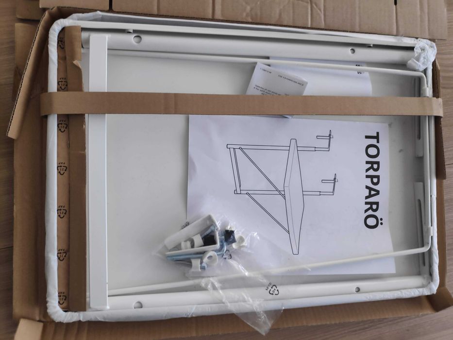 IKEA TORPARO Stolik balkonowy 50 cm BIAŁY nowy