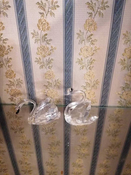 Par de Cisnes de Cristal Swarovski