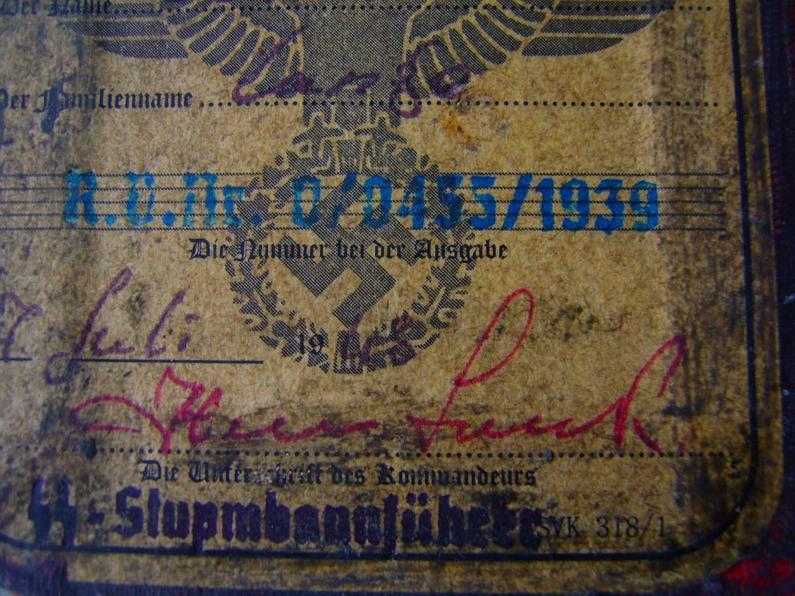 Legitymacja Oficera Waffen SS+ Srebrny Medal 1942 z Adolfem Srebro?
