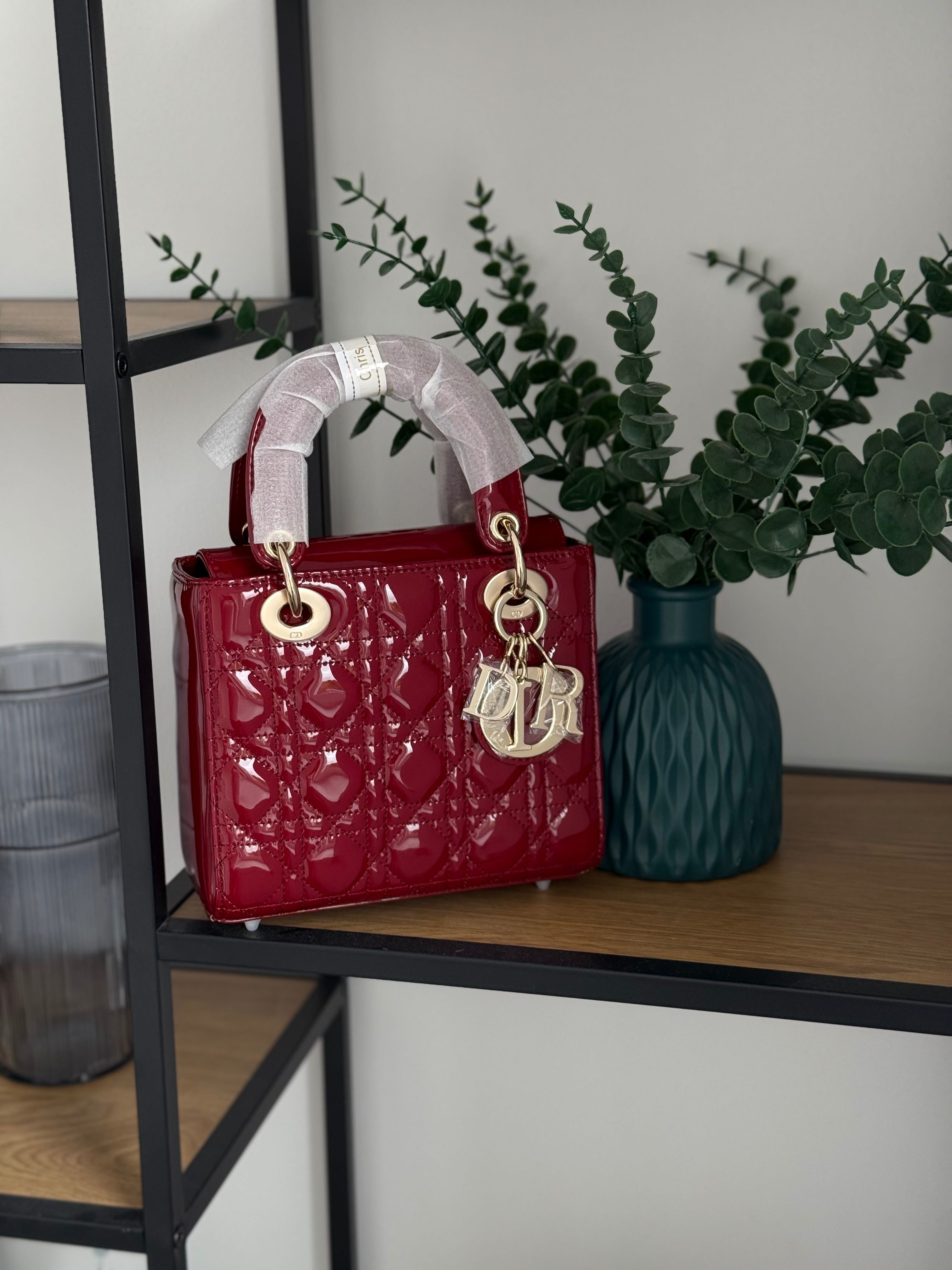 Сумка Dior Lady 20 Burgundy