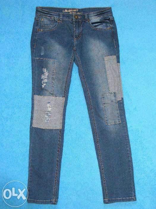 Jeansy spodnie jeansowe podniszczane dziewczęce Kappahl, rozm. 146