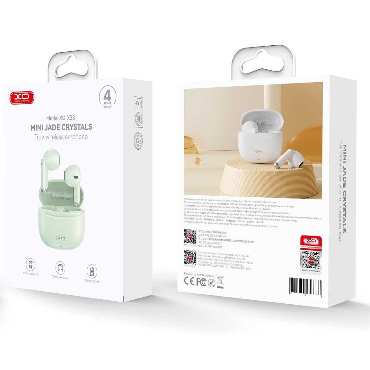Słuchawki Bluetooth XO X33 kolor: zielony