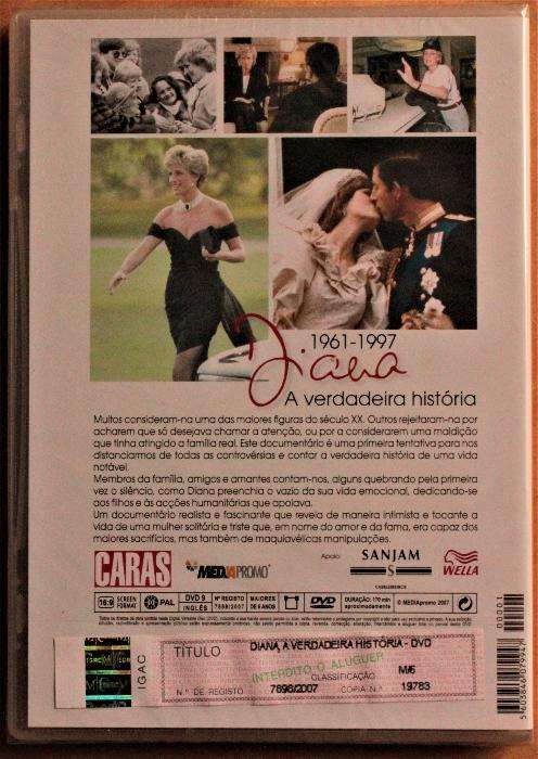 2 DVD da realeza britânica - WILLIAM & KATE; DIANA, novos, selados