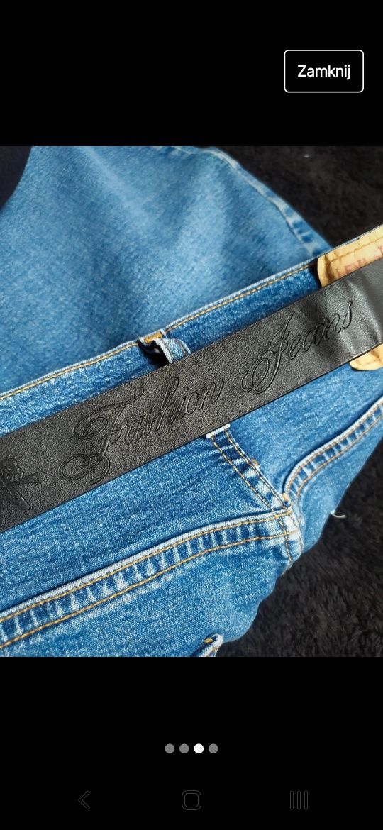 Pasek z klamrą fashion jeans